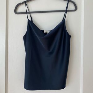 RO&DE NAVY Satin Formal Tank Top from Anthropologie. Sz XS. Excellent condition!